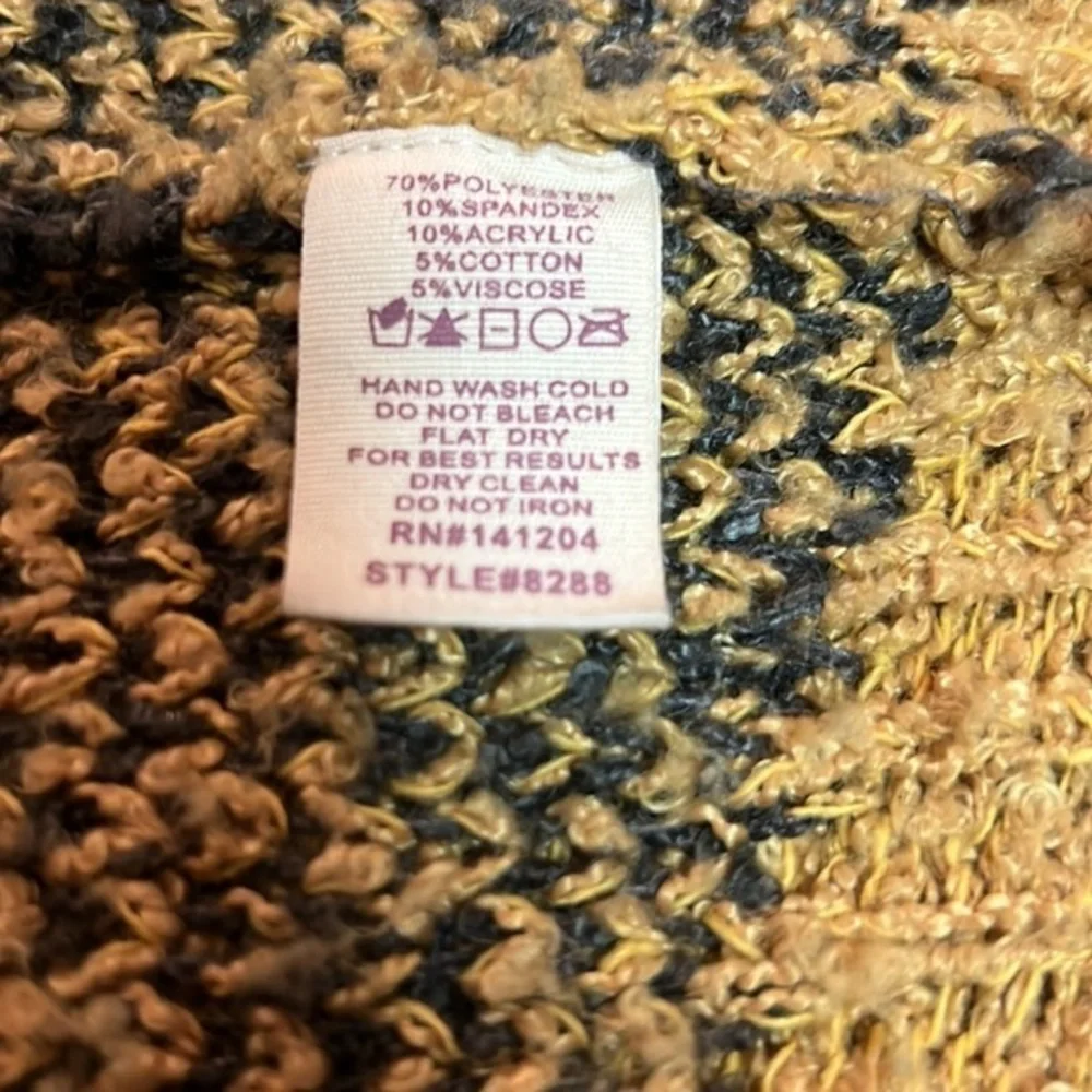 Mustard cardigan leopard print sweater size s/m - Picture 5 of 5